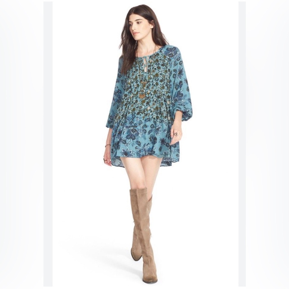Free People Lucky Loosely floral tunic dress size S